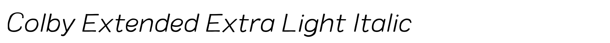 Colby Extended Extra Light Italic image